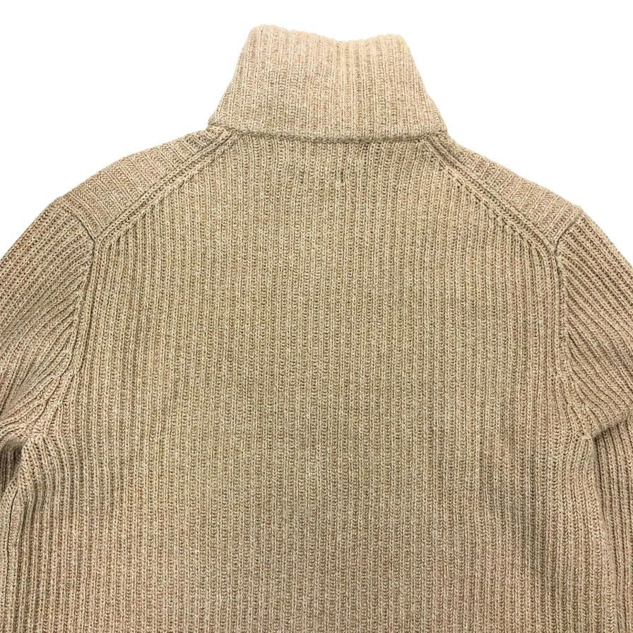 美品◆ポロ ラルフローレン ドライバーズニット メンズ ベージュ サイズL POLO by Ralph Lauren 【AFB16】