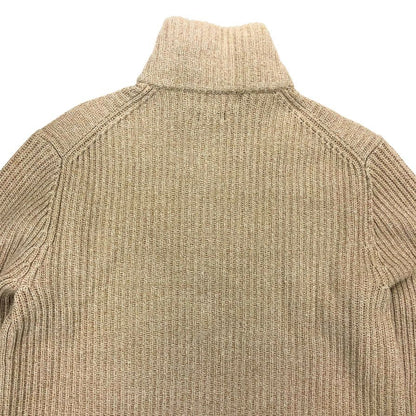 美品◆ポロ ラルフローレン ドライバーズニット メンズ ベージュ サイズL POLO by Ralph Lauren 【AFB16】