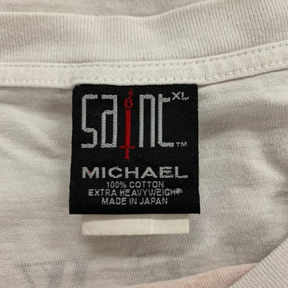 美品◆セントマイケル Tシャツ SMプリント 21AW サイズXL メンズ ホワイト SAINT MICHAEL 【AFB19】