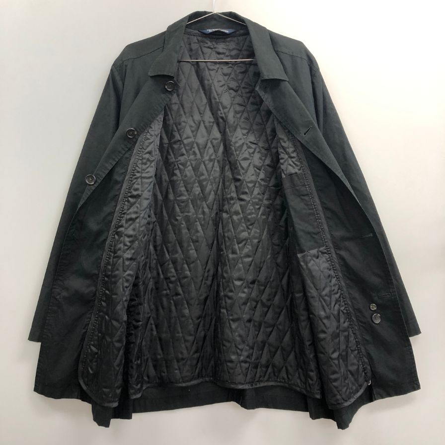 中古◆ポロラルフローレン ハーフコート 90年代 中綿ライナー付き ブラック メンズ サイズL Polo Ralph Lauren 【AFB9】