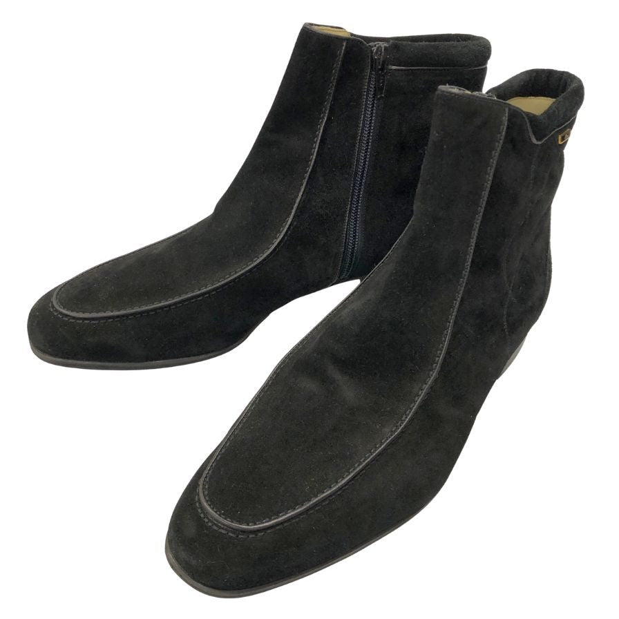 バルマン スウェード サイドジップブーツ ブラック サイズ8.5  BALMAIN 約26.5cm【AFC43】