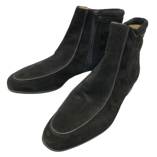 バルマン スウェード サイドジップブーツ ブラック サイズ8.5  BALMAIN 約26.5cm【AFC43】