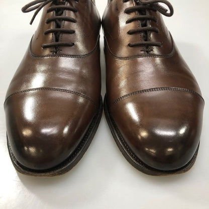 エドワードグリーン レザーシューズ ストレートチップ チェルシー ラストE202 ダークオーク アンティーク UK6.5/7 EDWARD GREEN CHELSEA ビジネスシューズ 約25.0cm【LA】【中古】