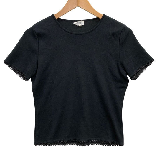 中古■フォクシー 綿100%カットソー ブラック サイズ40 FOXEY 【AFB4】