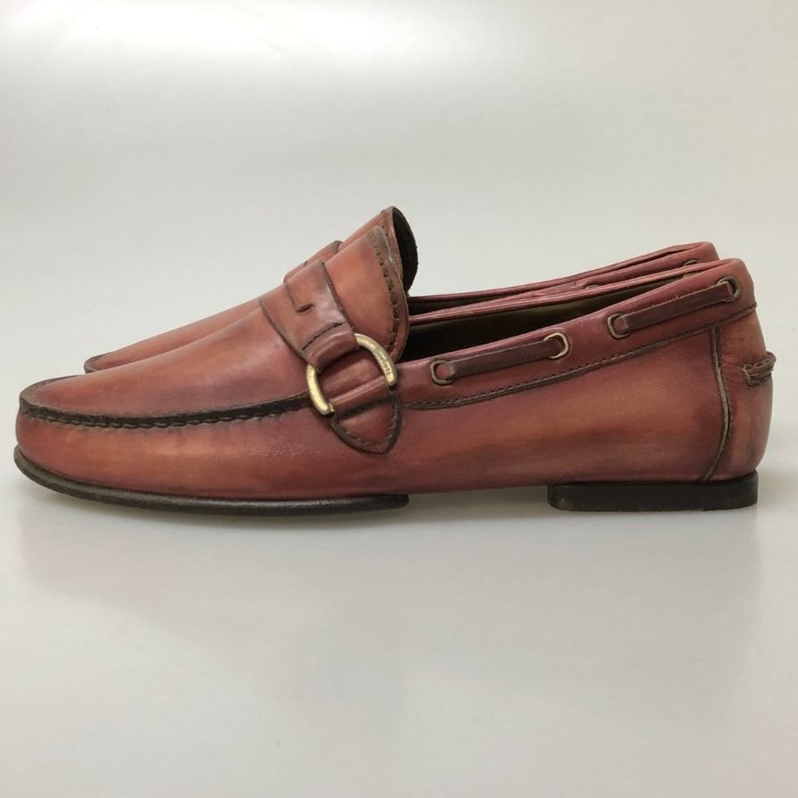 ベルルッティ パティーヌレザー ローファー 3211  ボルドー系 サイズ6 メンズ  Berluti 約24.5cm【AFC43】