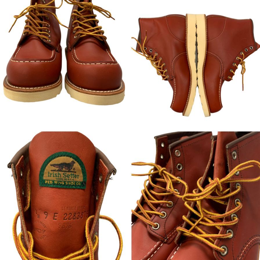 レッドウィング ビームス チャッカブーツ アイリッシュセッター 半円犬タグ 9876 復刻 メンズ サイズ9E  赤 REDWING 約27.0cm【AFD5】