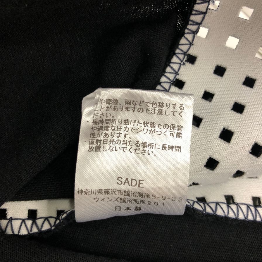 極美品◆シャーデー CS15 Tシャツ 両脇下パンチング加工 ブラック サイズ3 SADE 【AFB2】