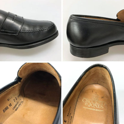 クロケット＆ジョーンズ ローファー ボストンサイズ7E ブラック Crockett&Jones ローファー 約25.5cm【LA】【中古】