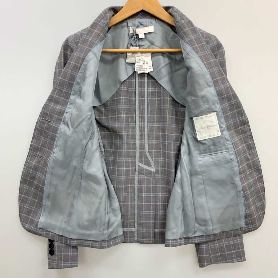 ブルックスブラザーズ スーツ セットアップ ニューヨーク チェック  レディース サイズ4 グレー BROOKS BROTHERS【AFB41】