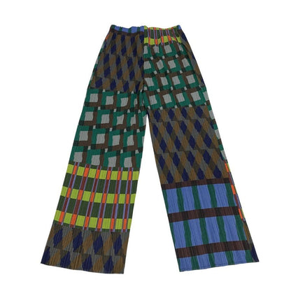 プリーツプリーズ パンツ PP53JF724 HARMONY ポリエステル マツチカラー ブルー系 レディース サイズ3 PLEATS PLEASE ISSEY MIYAKE 【AFB1】