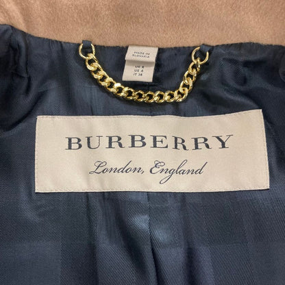 美品◆バーバリー ロンドン イングランド チェスターコート カシミヤ混 レディース サイズ36 ベージュ BURBERRY LONDON ENGLAND 【AFA21】