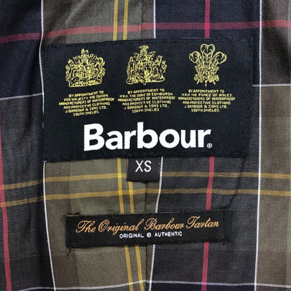 中古◆バブアー ハンティングジャケット ビーコン スポーツ ジャケット コットン 切替 レザー カーキ メンズ サイズXS Barbour BEACON SPORTS JACKET 【AFB52】
