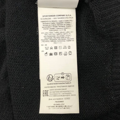 美品◆ストーンアイランド クルーネックニット ウール ブラック メンズ サイズM Stone Island 【AFB33】