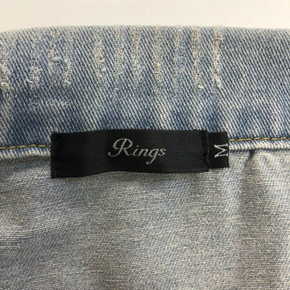 美品◆リングス デニムジャケット ビンテージ加工 サイズM ブルー メンズ  Rings 【AFF22】