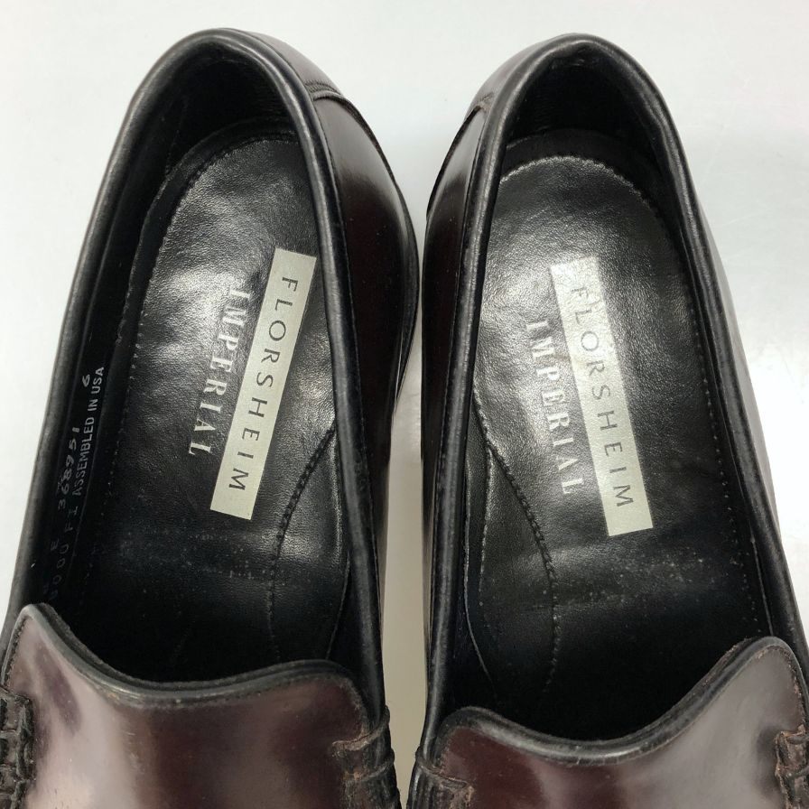 フローシャイム インペリアル ローファー 78000 コードバン メンズ  サイズ8 E ブラウン FLORSHEIM ローファー 約26.5cm【LA】【中古】