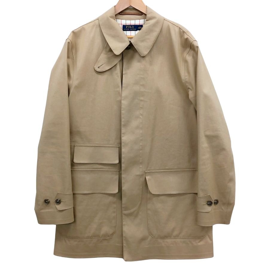 美品◆ポロ ラルフローレン ショートコート メンズ ベージュ サイズS POLO RALPH LAUREN 【AFB21】