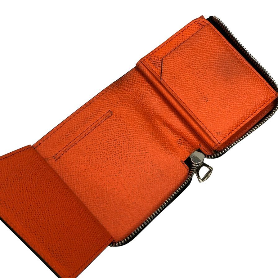 イッチ クロコダイル ウォレット 二つ折り財布 ブラック×オレンジ ITTI【AFI2】