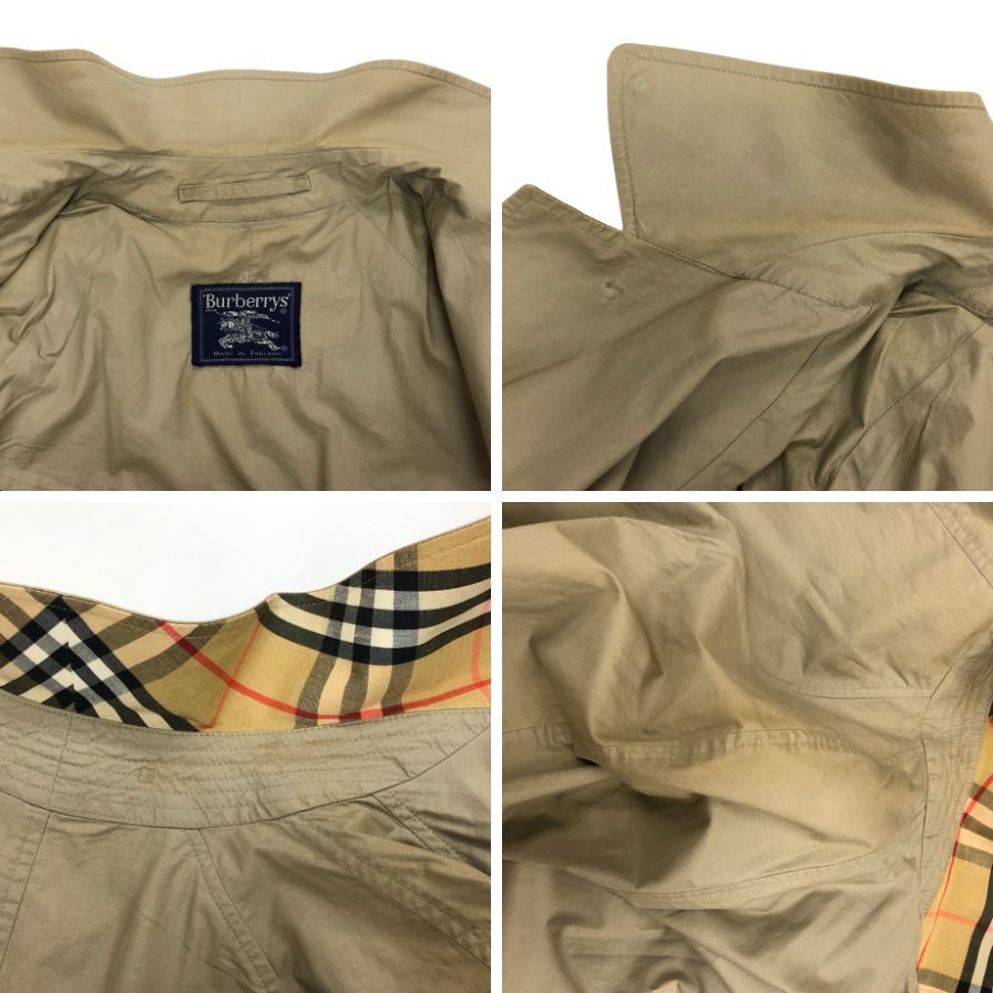 中古◆バーバリー バルカラーコート 90S 旧タグ ベージュ メンズ サイズ表記なし Burberry 【AFB20】