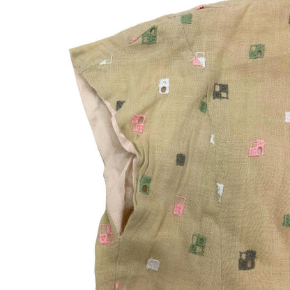 美品◆ミナペルホネン ワンピース komado レディース サイズ36 ベージュ  mina perhonen 【AFB41】