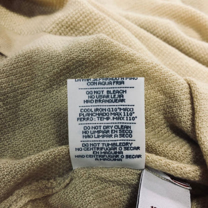 美品◆エルメネジルドゼニア ニット長袖シャツ カシミヤ イエロー サイズM/50 Ermenegildo Zegna 【AFF19】
