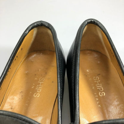 シップス ビットローファー カーフ 170 0011 ブラック ゴールド金具 サイズ41D SHIPS 約26.5cm【AFC47】
