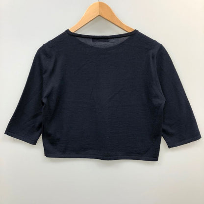 中古◆マックスマーラ ショート丈 七分丈袖 トップス カーディガン ウール 100％ レディース サイズM ブラック S' Max Mara 【AFB11】