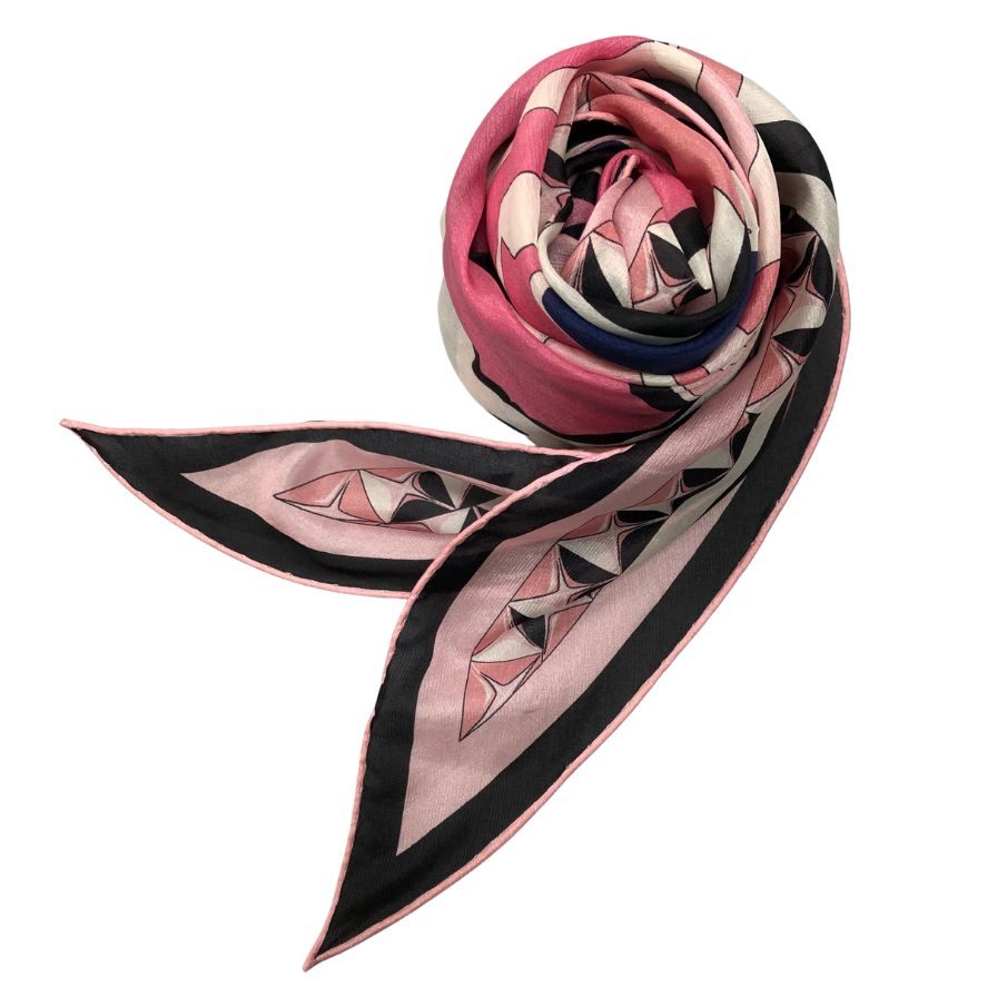 エミリオプッチ スカーフ ピンク系 総柄 EMILIO PUCCI【AFI12】