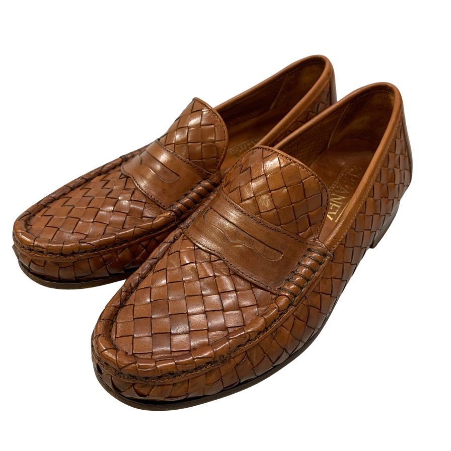 ジョセフチーニー ローファー 編み込 ブラウン  メンズ サイズUK6 JOSEPH CHEANEY 約25.0cm【AFC1】