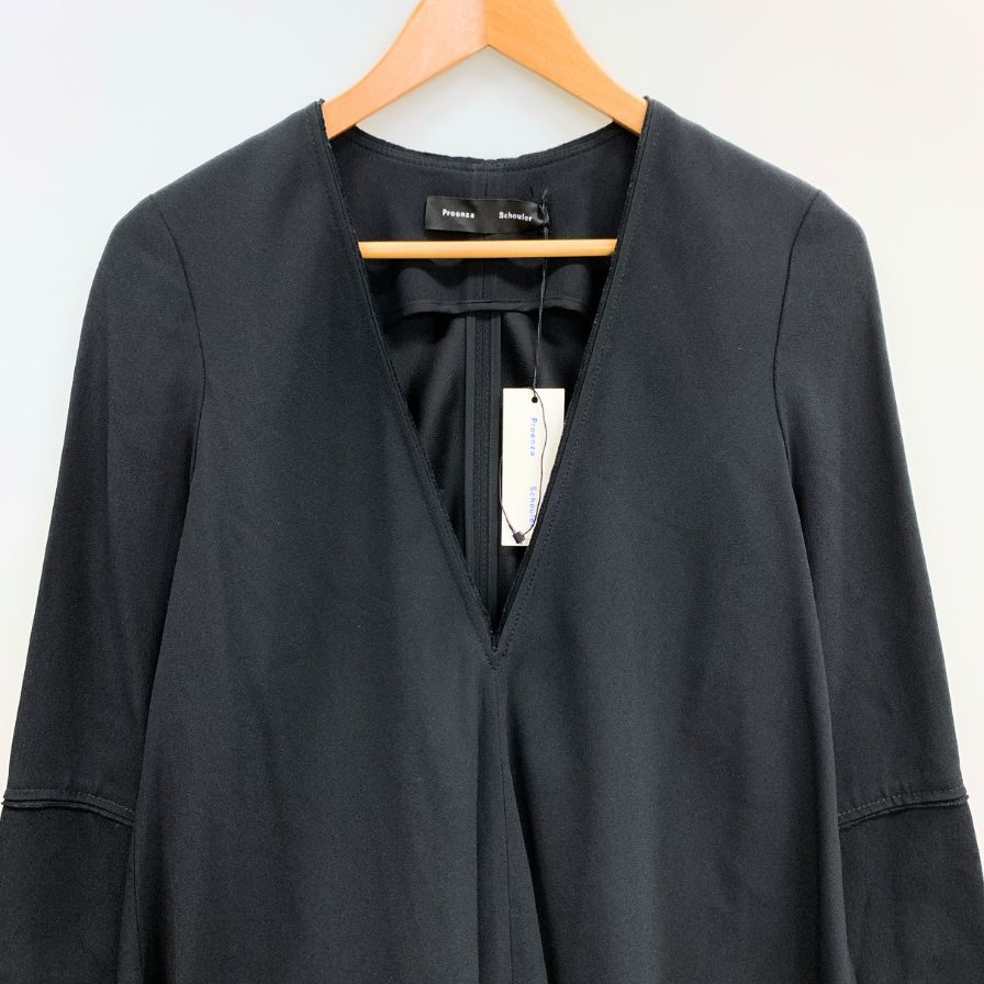 新品同様◆プロエンザスクーラー 長袖ワンピース ブラックサイズ0 レディース Proenza Schouler 【AFB13】