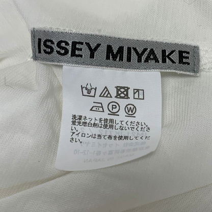 美品◆イッセイ ミヤケ 半袖 カットソー IM21JK7 ホワイト サイズ2 レディース ISSEY MIYAKE 【AFB10】