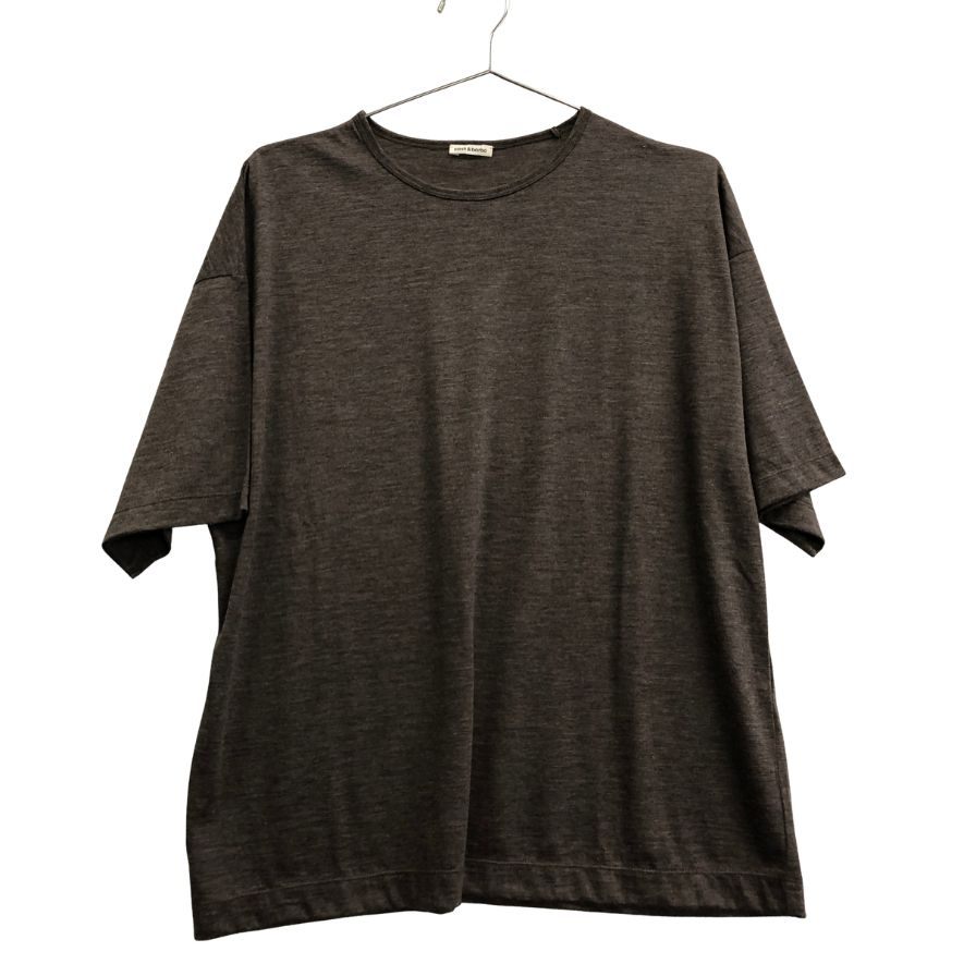美品◆キャッシュ＆バルバ Tシャツ カシミヤ想定 サイズ不明 グレー メンズ cash & barba 【AFB27】