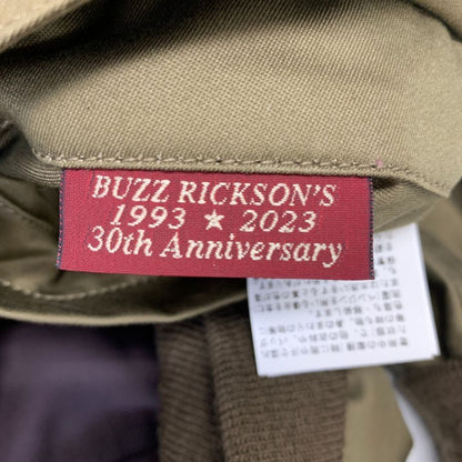 極美品◆バズリクソンズ ミリタリージャケット 30周年記念 1993-2023 メンズ カーキ サイズ38 BUZZ RICKSON'S 【AFA3】