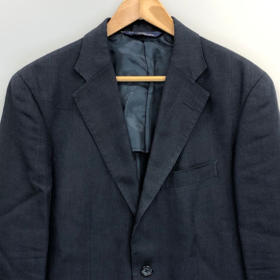 美品◆ポロ ラルフローレン テーラードジャケット 段返り3B ネイビー サイズA6 Polo Ralph Lauren 【AFB14】