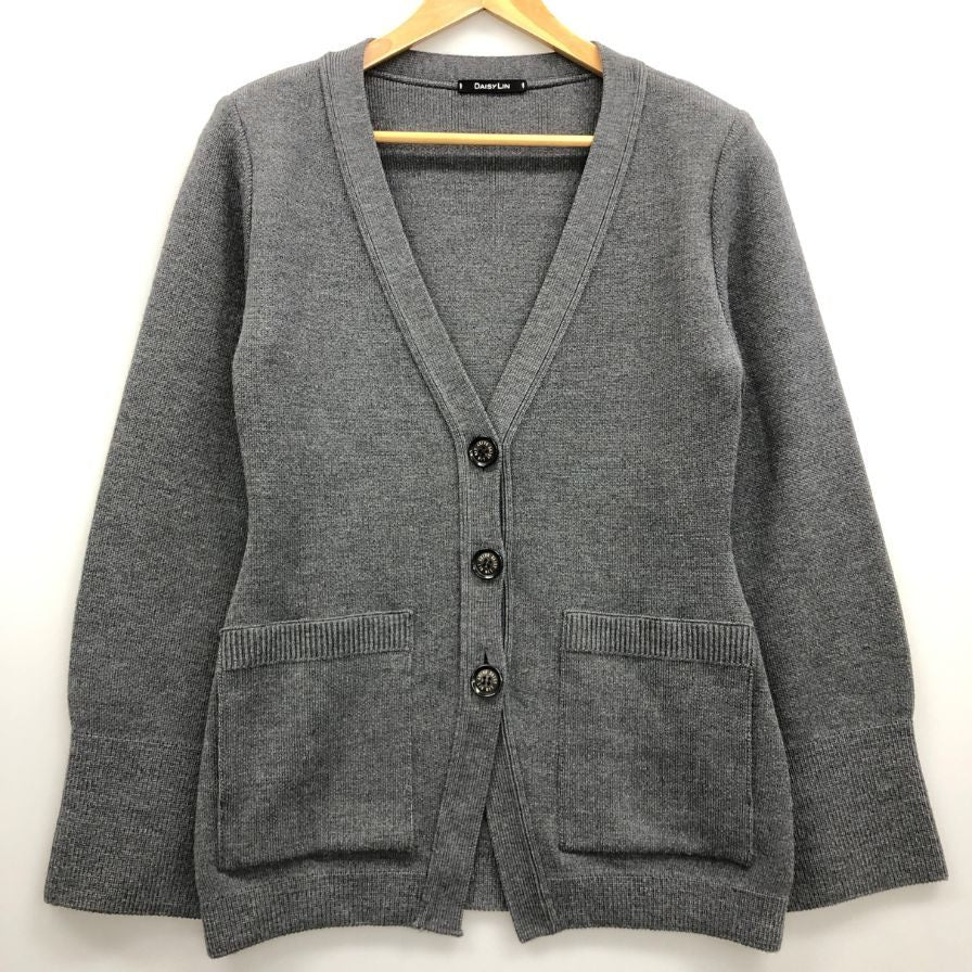 美品◆デイジーリン ニットカーディガン レディース グレー サイズ38 DAISY LIN 【AFA18】