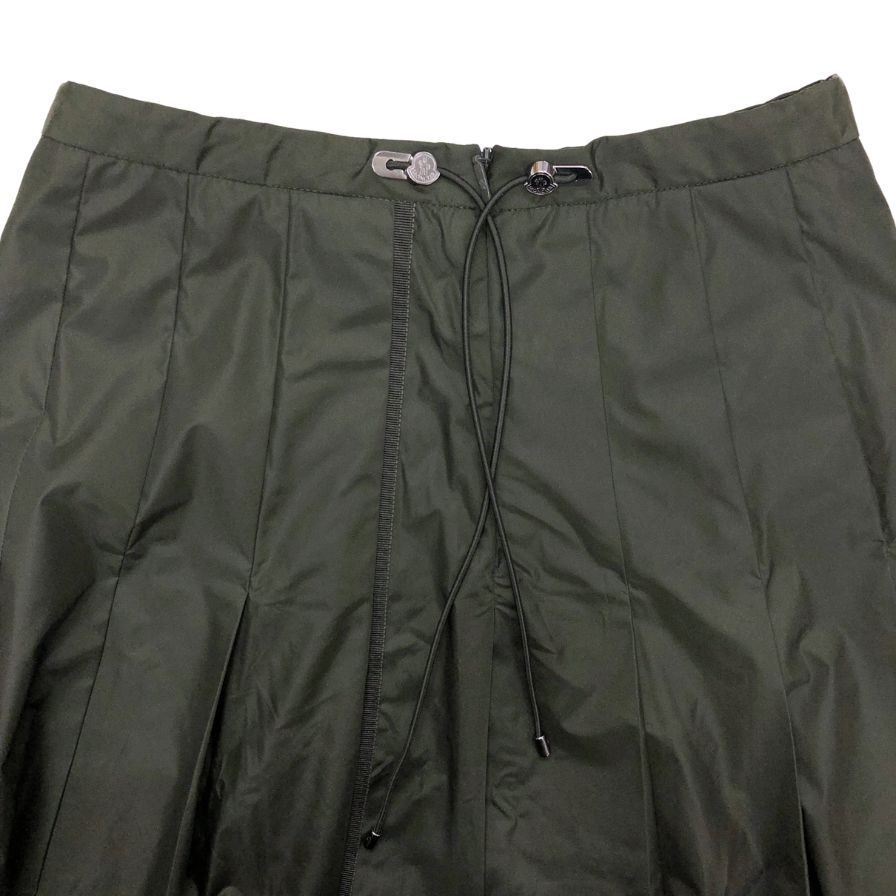 モンクレール 20SS GONNA ナイロンプリーツスカート サイズ38 レディース カーキ F20932071200 MONCLER【AFB38】
