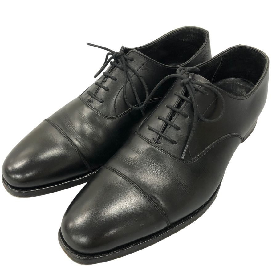 クロケット&ジョーンズ レザーシューズ ストレートチップ オードリー 377ラスト メンズ 6.5E ブラック系 29447 CROCKETT&JONES AUDLEY ビジネスシューズ 約25.0cm【LA】【中古】