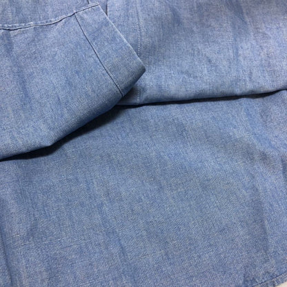 新品同様◆ビゾウン シャンブレーシャツ  26SS コットン リネン ブルー  メンズ サイズ4 BISOWN 【AFB36】