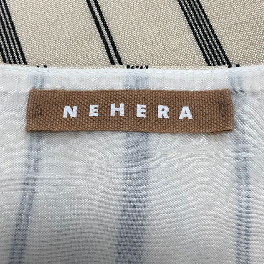 美品◆ネヘラ ノースリーブワンピース ストライプ レディース サイズ36 NEHERA 【AFB6】