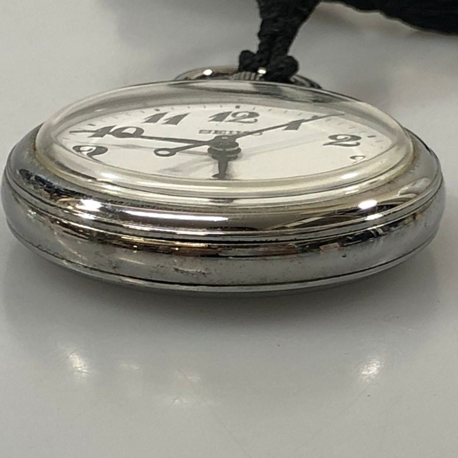 セイコー 懐中時計 クォーツ 7C21-0A22 シルバー系 SEIKO【AFI8】【中古】