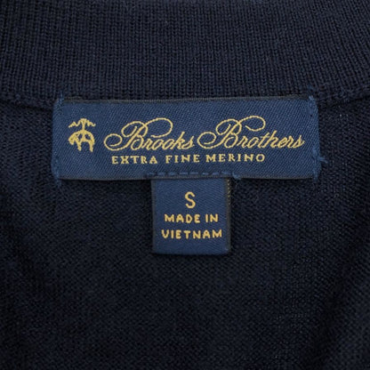 極美品◆ブルックスブラザーズ セーター ニット ウール メンズ  サイズS ネイビー BROOKS BROTHERS 【AFB46】