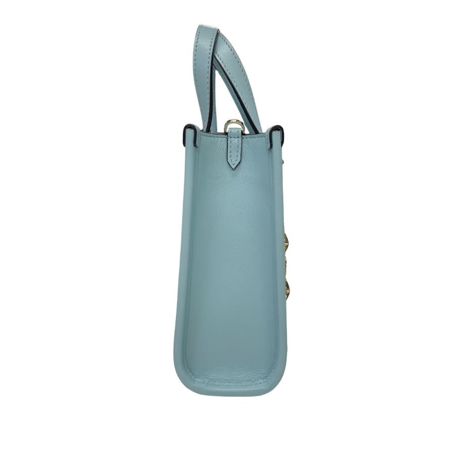 ジミーチュウ ミニN/S レザー スタースタッズ 2WAY ミニ ハンドバッグ ブルー JIMMY CHOO【AFE11】【中古】