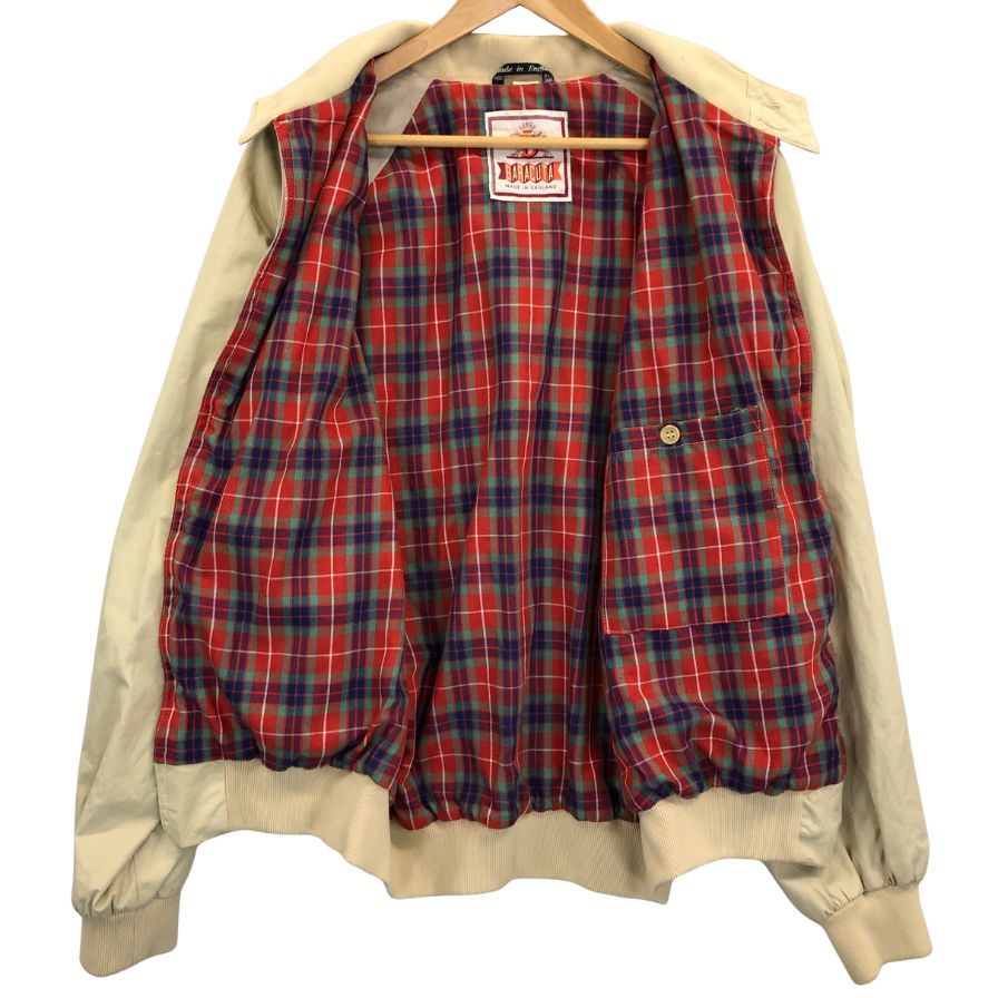 中古■バラクータ ブルゾン ハリントンジャケット G9 スウィングトップ メンズ ベージュ サイズ40 BARACUTA 【AFA22】
