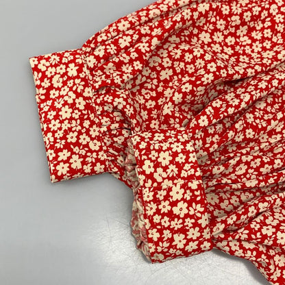 極美品◆アンバーグリーム ワンピース 総柄 花柄 レッド系 レディース ショート AMBERGLEAM 【AFB37】
