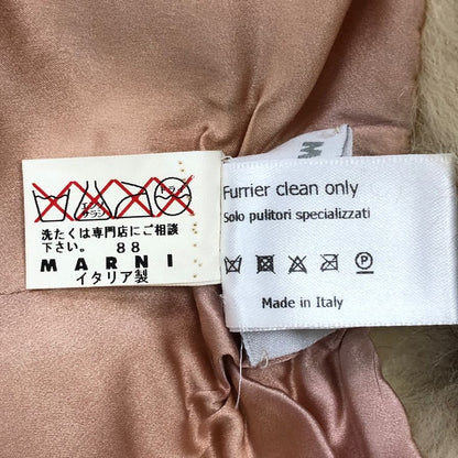 マルニ ストール ファー 裏地ピンク レディース ブラウン MARNI【AFI23】