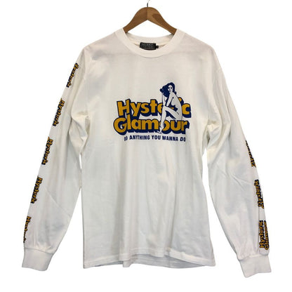 極美品◆ヒステリックグラマー 長袖Tシャツ DO ANYTHING ホワイト メンズ サイズM HYSTERIC GLAMOUR 【AFB34】