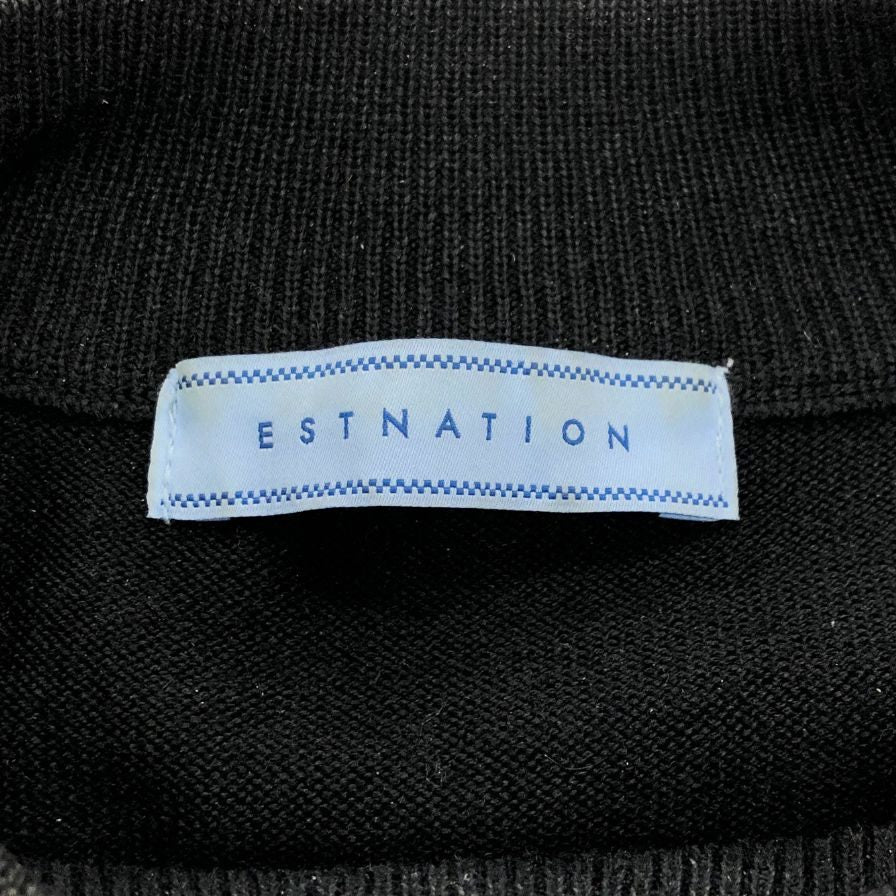 中古◆エストネーション セーター ウール ハイゲージ ニット ブラック メンズ サイズM ESTNATION 【AFB18】