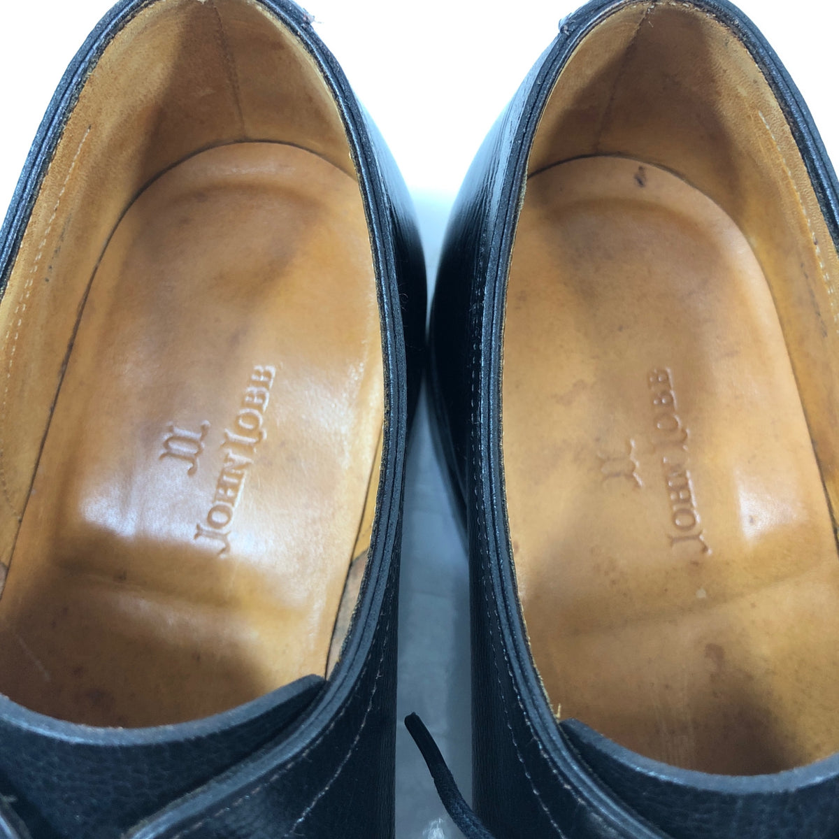 ジョンロブ レザーシューズ 2ホール ダービー プレーントゥ グッドウッド 外羽根 ブラック メンズ サイズ 5E JOHN LOBB GOODWOOD 約24.0cm【AFC29】