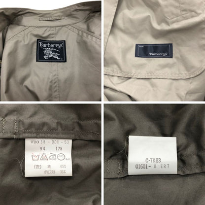 中古◆バーバリー トレンチコート 旧タグ グレージュ メンズ サイズ 175 Burberry 【AFA10】