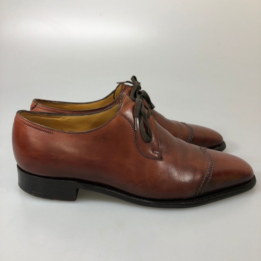 カルミナ パンチドキャップトゥダービー メンズ  ブラウン サイズUK6.5  Carmina 約25.0cm【AFD14】