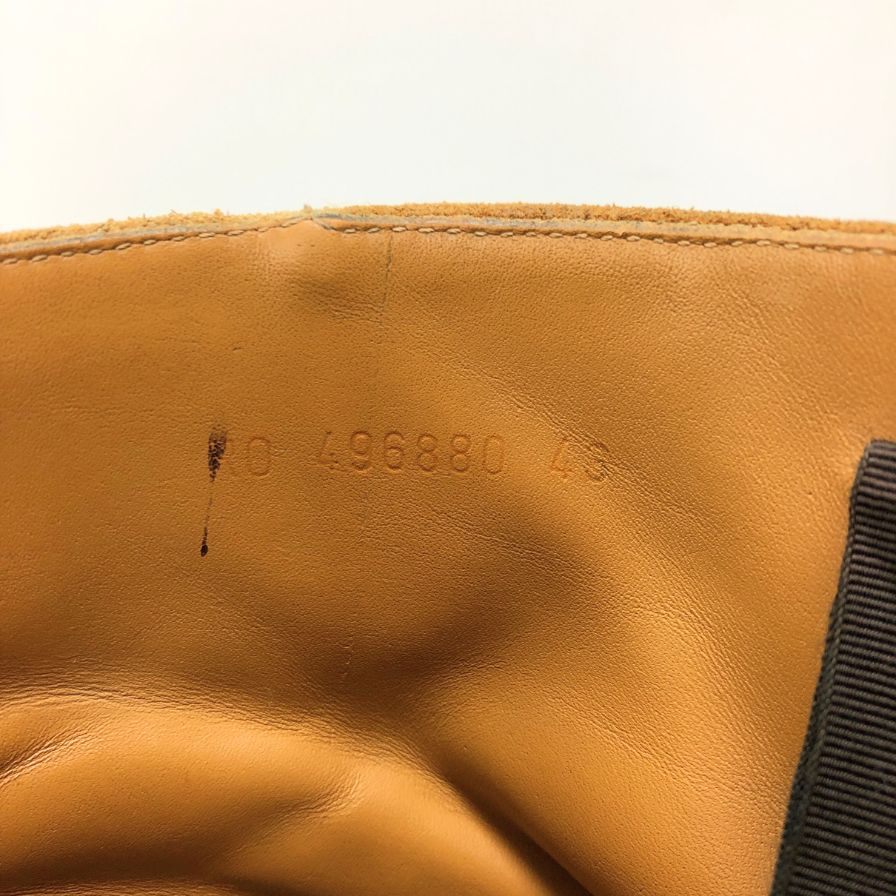 サンローラン ハーネスブーツ ワイアット スエード メンズ ブラウン サイズ43 saint laurent paris 約27.5cm【AFC45】